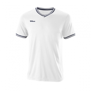 Koszulka tenisowa Wilson Team II High V-Neck biała męska